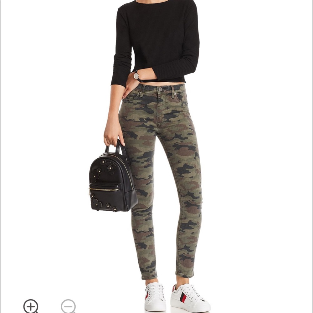 Hudson high rise ankle skinny jeans in camo NWOT